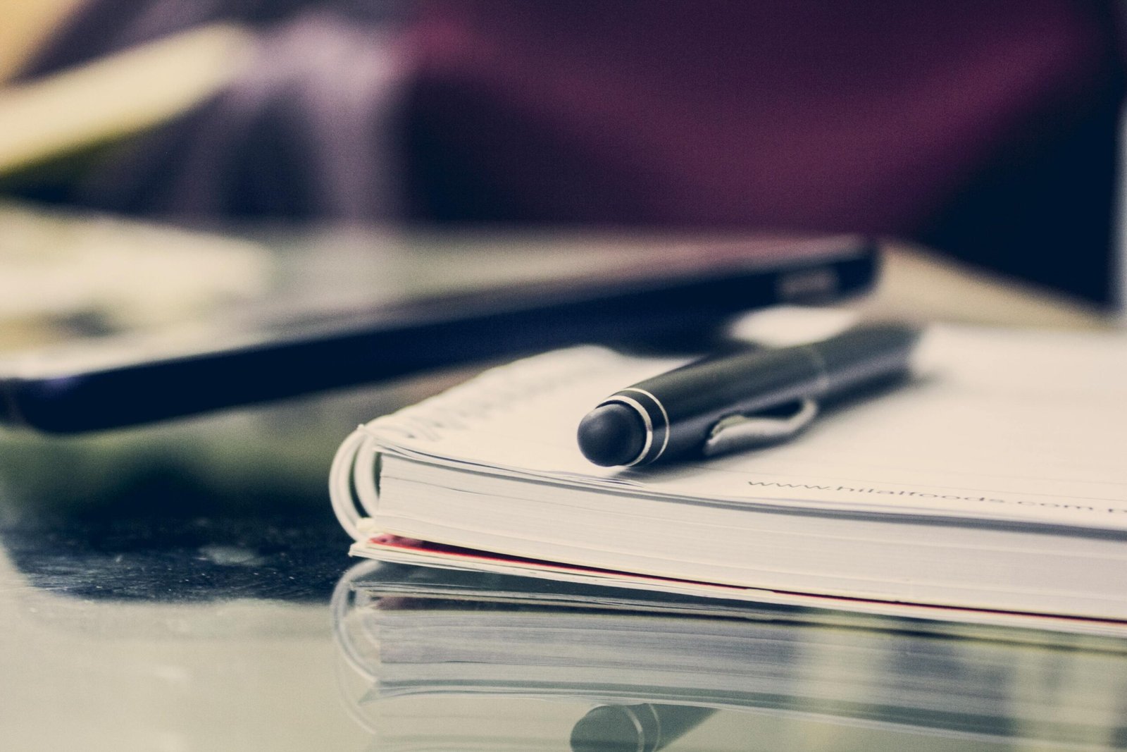 A pen on 2 notebooks full of information